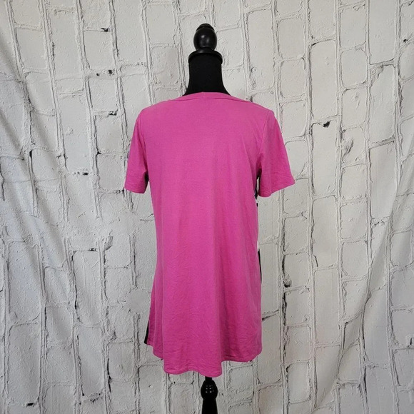 CLASSIC Tee Pink Black‎ Leopard Print Womens Basic Tee Casual Comfy Size L - Picture 5 of 6